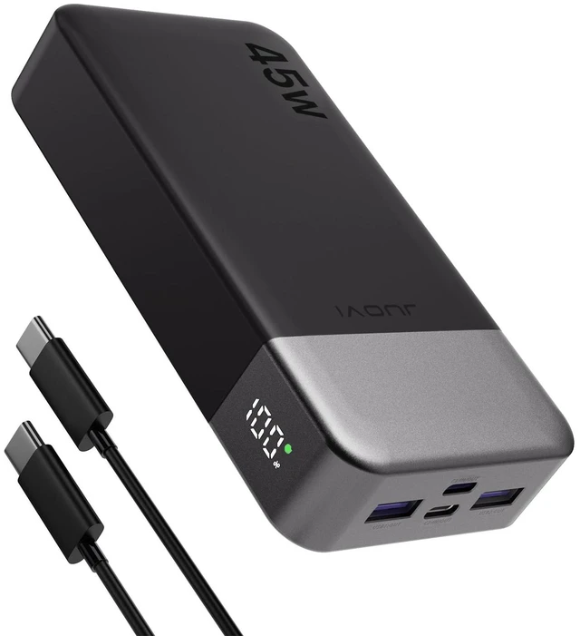 Alt view image 2 of 7 - JUOVI 20000mAh 45W Power Bank Portable Charger Clip Wireless Portable Bluetooth Speaker