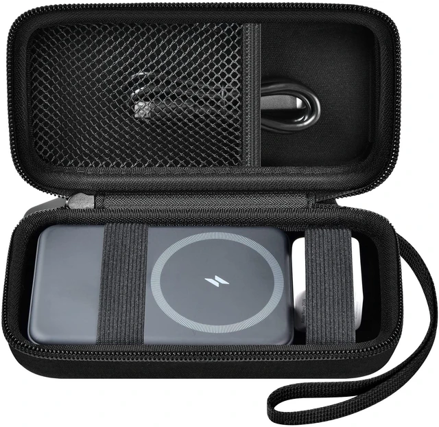 Alt view image 2 of 7 - Case for Anker Magnetic Battery 10,000mAh Foldable Wireless Portable Charger Bundle with Purse Bag Strap for JBL Boombox 4