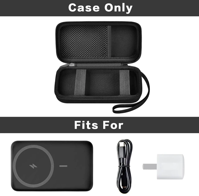 Alt view image 3 of 7 - Case for Anker Magnetic Battery 10,000mAh Foldable Wireless Portable Charger Bundle with Purse Bag Strap for JBL Boombox 4