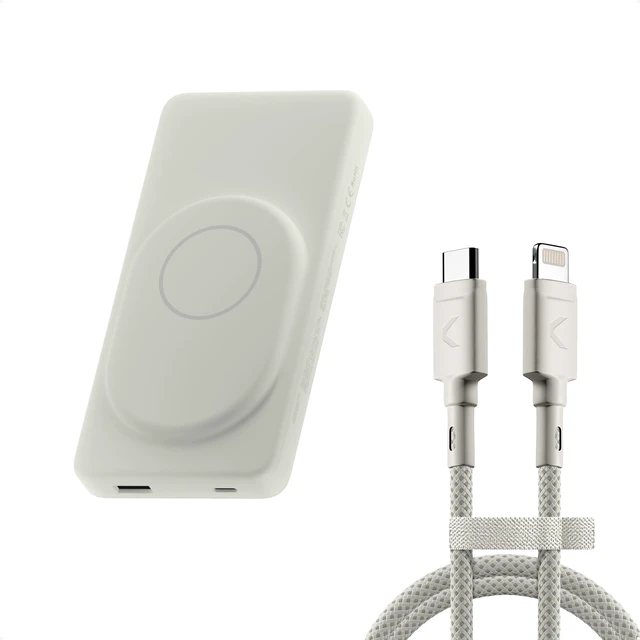 Main image of Clemm 10K Wireless Power Bank and Chain USB-C to Lightning Cable Bundle