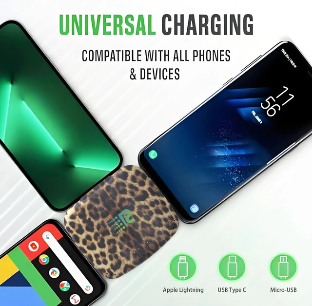 Alt view image 2 of 7 - Rush Charge Universe Mini Power Bank Portable Charger 3 in 1 Leopard | 3300mah, 2.4A, 3 in 1 Portable Charger Fast Charging Lightning, Type C, Micro-USB Pre-Charged Pass Through Charges 3 Devices