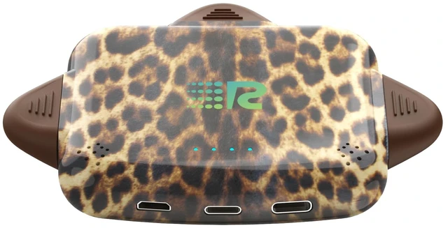 Alt view image 7 of 7 - Rush Charge Universe Mini Power Bank Portable Charger 3 in 1 Leopard | 3300mah, 2.4A, 3 in 1 Portable Charger Fast Charging Lightning, Type C, Micro-USB Pre-Charged Pass Through Charges 3 Devices