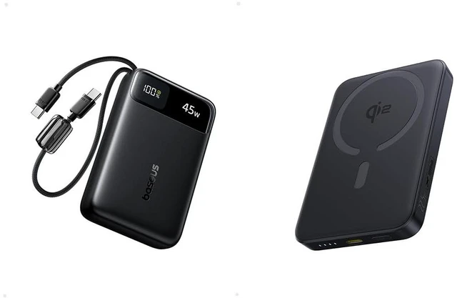 Main image of Baseus Qi2 Certified 15W Wireless Magnetic Power Bank 10000mAh, Bundle with 20000mAh Compact Portable Charger 45W, CCC Certified Power Bank Built-in USB-C Cables