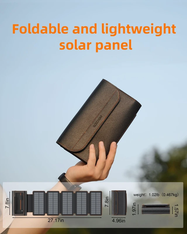 Alt view image 3 of 7 - GOODaaa 3-Pack 10000mAh Slim Power Bank Plus 10W Portable Solar Charger | GOODaaa 3-Pack 10000mAh Slim Power Bank Plus 10W Portable Solar Charger