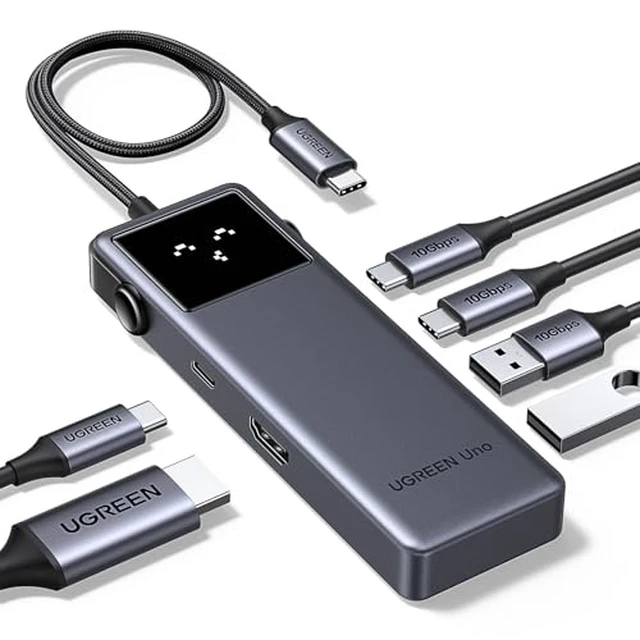 Alt view image 4 of 6 - UGREEN Power Bank Bundle with Uno 6 in 1 USB-C Hub 10Gbps 4K@60Hz HDMI