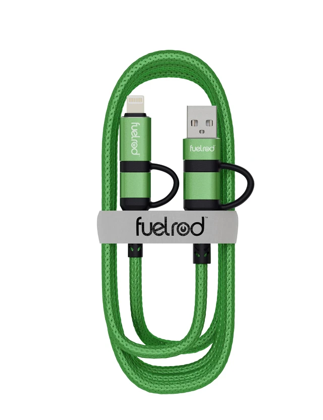 Alt view image 3 of 7 - FuelRod MAX10 Pod Only Universal Cable Bundle | 10,000mAh Wireless Portable Charger | Swappable Power Bank | USB-C & Lightning Compatible | Travel Ready Charging