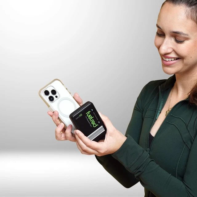 Alt view image 5 of 7 - FuelRod MAX10 Pod Only Universal Cable Bundle | 10,000mAh Wireless Portable Charger | Swappable Power Bank | USB-C & Lightning Compatible | Travel Ready Charging