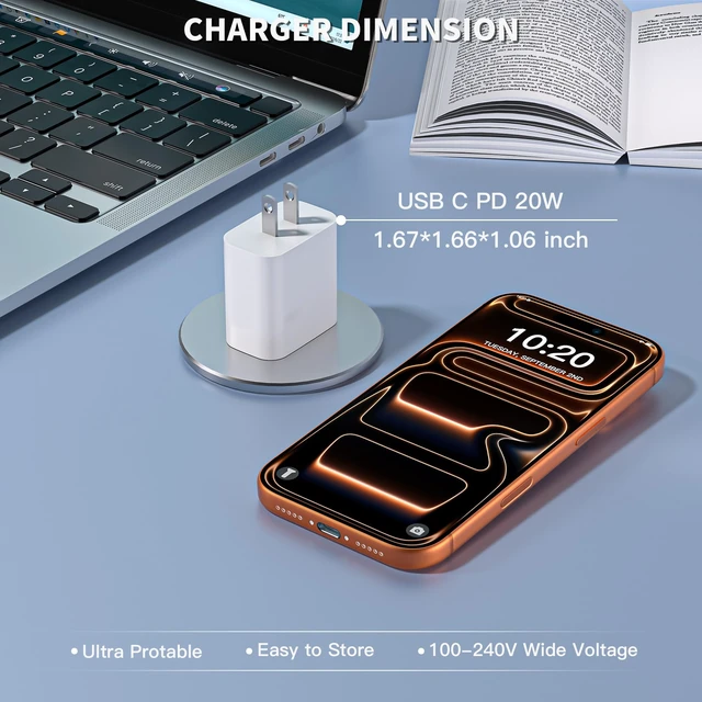 Alt view image 5 of 7 - iPhone Charger Fast Charging, Fast iPad Charger 3 Pack 20W USB C Wall Block 3.3FT Type C to C Charging Cable for iPhone 17/17 Pro/17 Pro Max/Air/16/16e/16 Pro/16 Pro Max/15 Pro, iPad Pro/Mini, Airpods