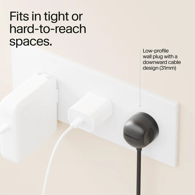 Alt view image 5 of 7 - Twelve South PowerCord All in One 30W USB-C Fast Charger, Slate, 10-ft | One Cable to Charge Your USB-C Devices, Simplifies Charging from Wall to Device, Fast Charger for iPhones, Tablets, Laptops