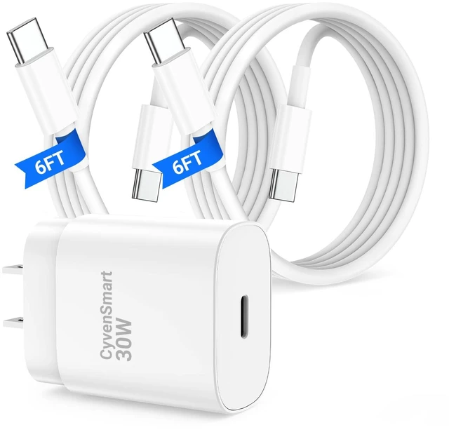 Main image of USBC Charger Block for iPhone 16 15 Pro Max Plus Charger Fast Charging,30w Usb-C Fast Charger Adapter 6+6Ft USB Type C to USB C Cable for I Phone 16 15 ProMax Plus iPad Pro Air Mini-30 Watt Certified