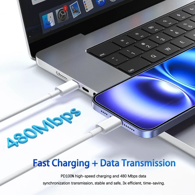 Alt view image 6 of 6 - iPhone 18 Pro Max Charger,2Pack Dual USB C Port Fast Wall Chargers Block with 3FT USB C to C Charger Fast Charging Cable Cord for iPhone Duo/18 Pro/18 Pro Max/17/17Pro Max/16e/15Plus/iPad Pro/Air/Mini