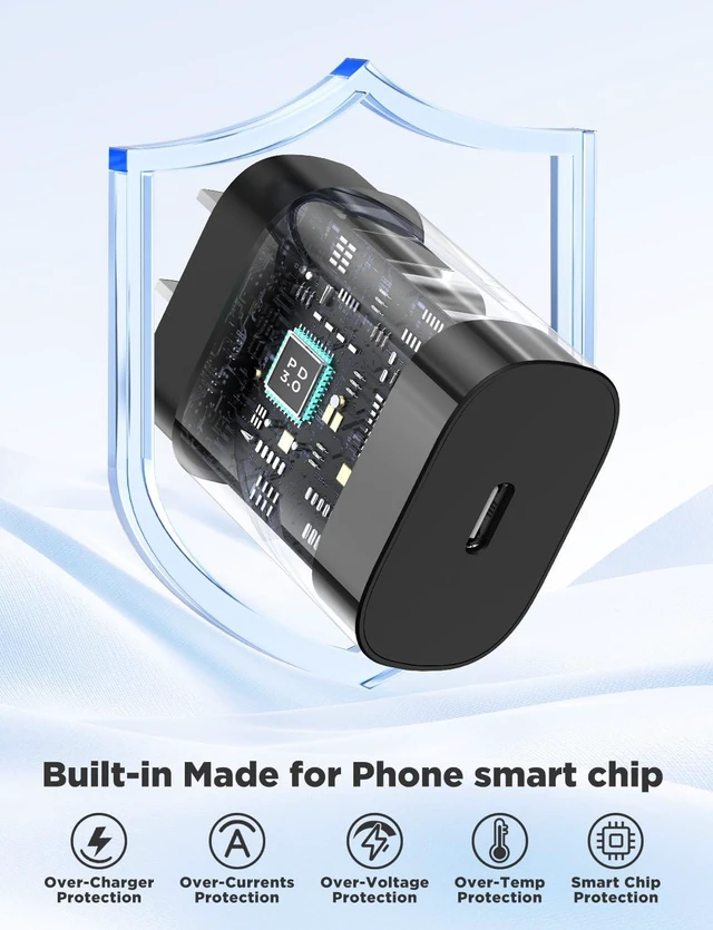 Alt view image 4 of 7 - QZVOO 25W Type C Charger Fast charging for Samsung Galaxy S26/S25/S24 | 4Pack USB C Charger Fast Charging Block with 6/6/10/10FT USB C to C Cables for Galaxy S23/S22/Plus/Ultra, Android/iPhone
