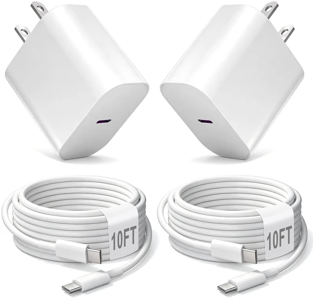 Main image of iPhone 17 16 Pro Charger Fast Charging,20W Super Fast USB C Charger Block,2Pack Quick Type C Phone Chargers,10FT USB C Charging Cable Cord for iPhone 17 Pro/17 ProMax/17 Air/16/16 ProMax/16e/15/15 Pro