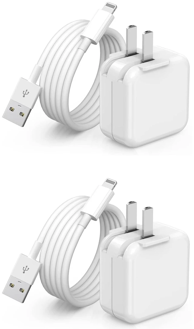 Main image of 6FT iPad Fast Charger,2Pack iPhone Charger Pad Cord Fast Charging 12W USB A Wall Charge Foldable Portable Travel Plug with USB to Lightning Fast Charging Cable for iPad Mini 1/2/3/4/5,Air 1/2/3,iPhone