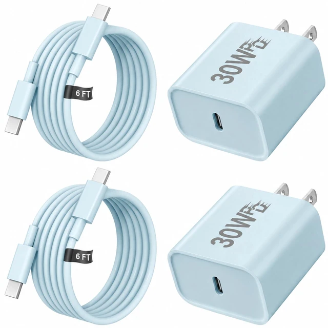 Main image of iPhone 18 17 16 15 Charger Fast Charging 30W USB C Chargers Block