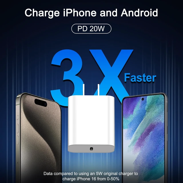 Alt view image 4 of 7 - for iPhone 18 17 16 Charger Fast Charging Lightning&USB C Cord Type C Block Extra Long 10FT Cable with 3Pack PD 20W Charger Blocks for iPhone Duo/18/18 Pro/18 Pro Max/17/17 Pro/17 Pro Max/16/15/14/13