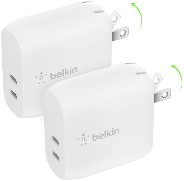 Main image of Belkin 40W Dual USB C Charger Block, 2 Pack, Fast Charging for Travel | PPS Fast Charging, iPhone 17, Air, Pro, Pro Max, iPad, AirPods, Samsung Galaxy S25, Nintendo Switch 2