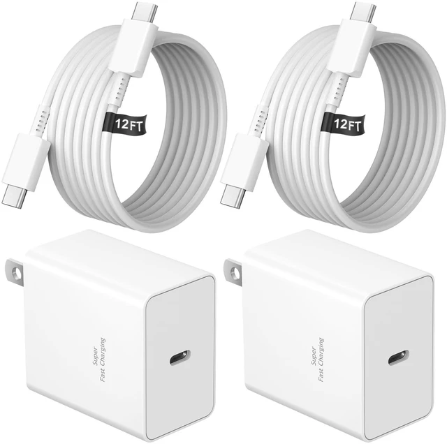 Main image of Coreykin 45 W Type C Charger Fast Charging,2Pack USB C Fast Charger Adapter & 12ft Long USB C to C Cable,45W USB C Android Phone Charger for Galaxy S24/S23/S22 Ultra/Plus/Note 20/S20/S218