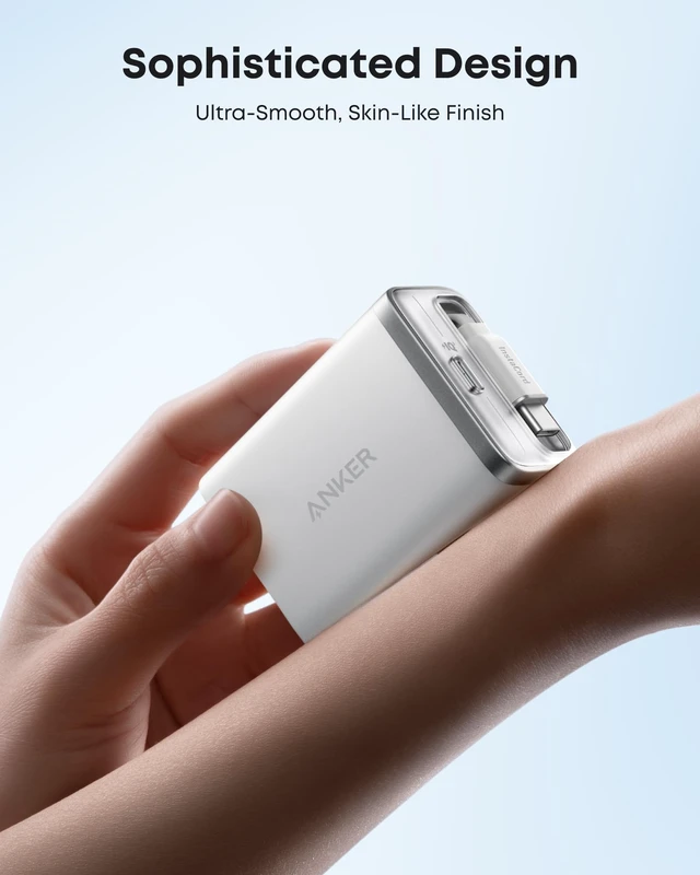 Alt view image 6 of 6 - Anker Nano Retractable USB C Charger Block, Compact 35W Phone Charger | 2-Port Charger with Durable Built-in Anker InstaCord Retractable Cable, for iPhone 17/16/15, iPad(White,Non-Battery)