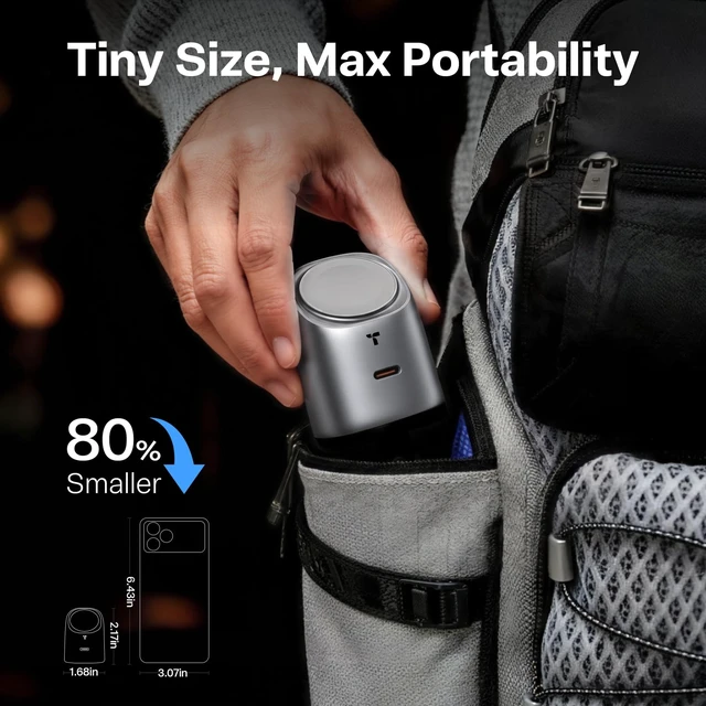 Alt view image 7 of 7 - FlashEye 45W Charger for iPhone 18 Pro Max/Duo for Apple Watch Gray | Up to 45W GaN USB-C Power, Up to 5W Magnetic Charging for Apple Watch and for Select AirPods Models, for MacBook and for iPad