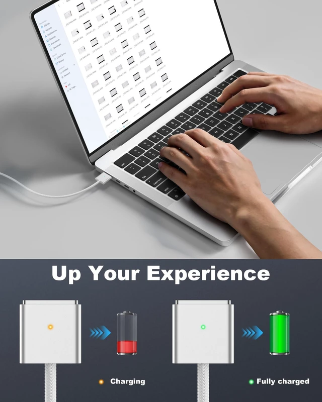 Alt view image 5 of 7 - FOXSEA 140W MagSafe-3 Fast Charging Cable 6.6FT Braided Charging Cord | USB-C to Magnetic 3 Charger Cord Compatible with MacBook Pro 14"16" M1-M5(2026-2021),Air 13"15" M2 M3 M4 M5 (2022-2026)