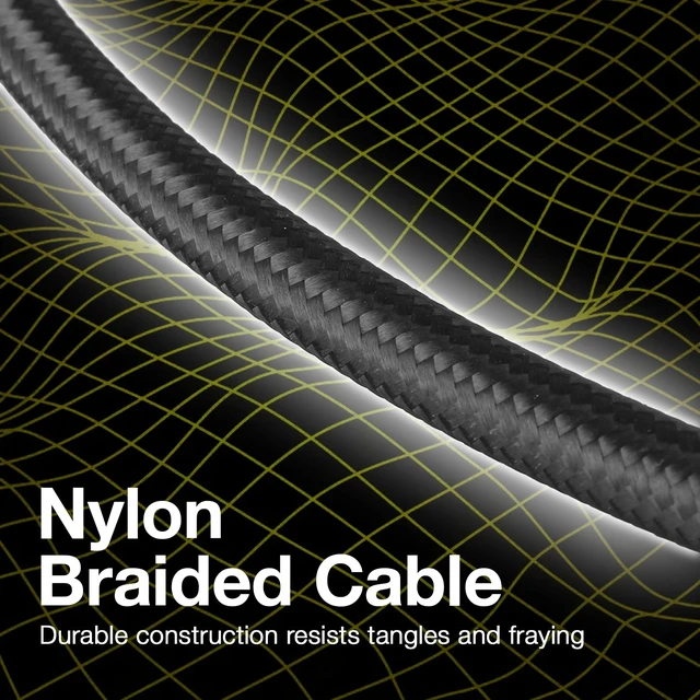 Alt view image 7 of 7 - BoxWave Cable Compatible with Sunmi V2 - PowerDisplay PD Cable (6ft) - USB-C to USB-C (100W), LED Wattage Info Extra Long Braided Nylon - Jet Black