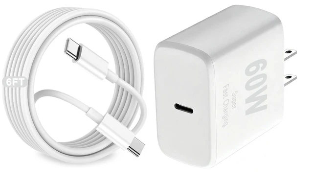 Main image of 60W Super Fast Type C Charger for Samsung,USBC Block with 6FT Charging Cord | Charger for Samsung Galaxy S26 Ultra/S25/S24/S23/Z Fold8 Ultra/Z Flip8,Android Phone Charger Block &6FT Long USB C Cable