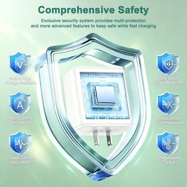 Alt view image 6 of 7 - 60W Super Fast Type C Charger for Samsung,USBC Block with 6FT Charging Cord | Charger for Samsung Galaxy S26 Ultra/S25/S24/S23/Z Fold8 Ultra/Z Flip8,Android Phone Charger Block &6FT Long USB C Cable