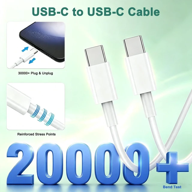 Alt view image 5 of 7 - 60W Super Fast Type C Charger for Samsung,USBC Block with 6FT Charging Cord | Charger for Samsung Galaxy S26 Ultra/S25/S24/S23/Z Fold8 Ultra/Z Flip8,Android Phone Charger Block &6FT Long USB C Cable