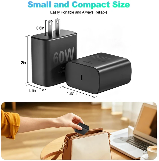 Alt view image 5 of 7 - Samsung Super Fast Charger 60W Samsung Android Phone Charger Power Adapter Samsung Wall Charger Fast Charging Quick USB C Charger Block for Samsung Galaxy S26 Ultra/S26+/S25+/S24/S23,Z Fold 8,Z Flip 8