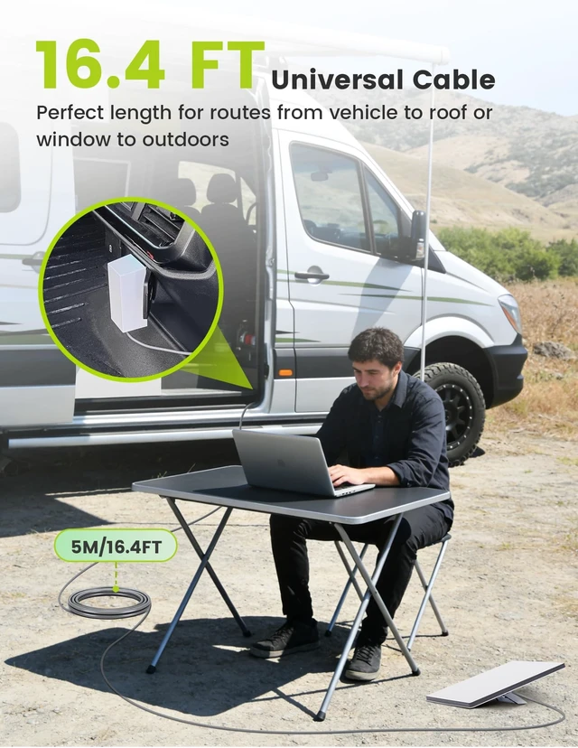 Alt view image 6 of 6 - Anina 3 in 1 Power Cable for Starlink Mini (10FT/3M) | Car Plug/USB C/DC to DC5521, Work with 100W+ PD Power, Replacement Cable with 18AWG, Waterproof for RV, Truck, Boat & Camping