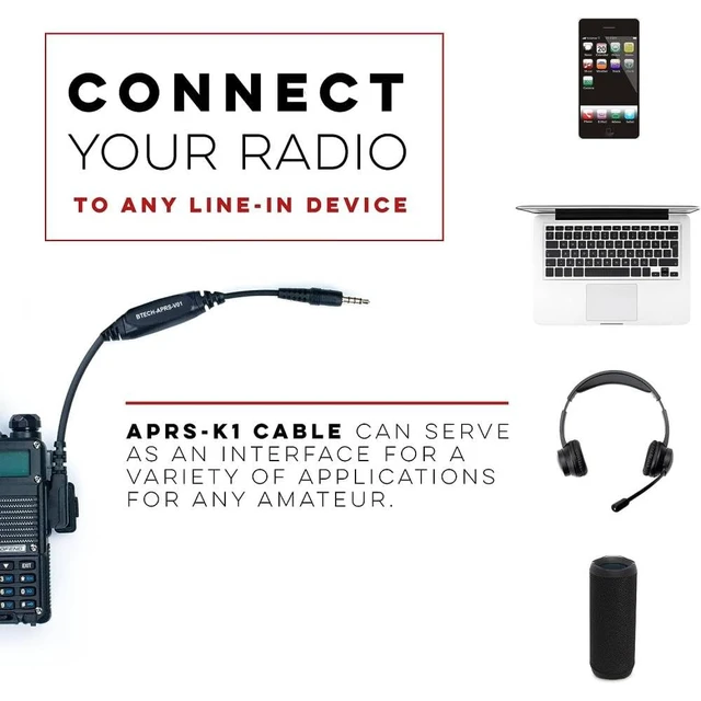 Alt view image 2 of 7 - BTECH APRS-K1 Multi-Function Universal Audio Interface Cable - Supports APRSpro, APRSDroid - Android & iOS Compatible - Supports, BaoFeng, TYT, Wouxun, AnyTone, Kenwood, and More