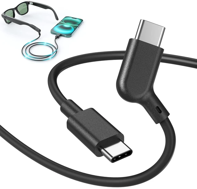 Main image of AR Smart Glasses USB C Charging Data & Power Supply Cable 1.2M/3.9FT | 20Gbps USB 3.2 Gen2 Compatible with XREAL Air/One, VITURE Pro XR, RayNeo Air,Rokid Max / Joy