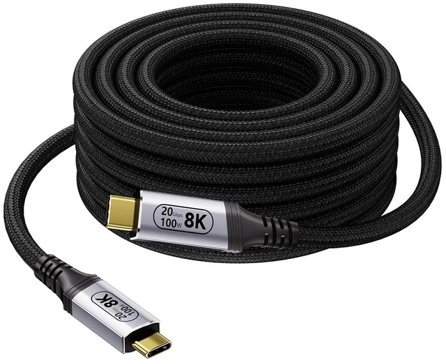 Main image of Long USB C Cable 16.4FT, 8K@30Hz & 4K@120Hz Video Output 100W PD Fast Charging, 20Gbps Data Transfer, USB C 3.2 Gen 2×2 Cable Compatible with Thunderbolt 4/3, SSD,Display, Monitor,Hub,dispaly Cord