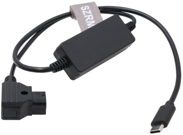 Alt view image 2 of 5 - SZRMCC Mobile Phone Pad Tablet Mac-Book Device USB C Type-C to D-tap PD Quick Charging Power Cable for V Mount Gold-Mount Battery PowerTap (Straight USB C)