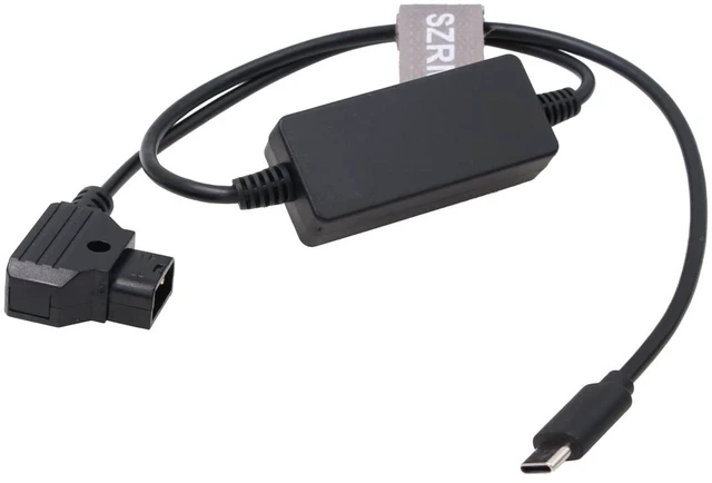 Alt view image 3 of 5 - SZRMCC Mobile Phone Pad Tablet Mac-Book Device USB C Type-C to D-tap PD Quick Charging Power Cable for V Mount Gold-Mount Battery PowerTap (Straight USB C)
