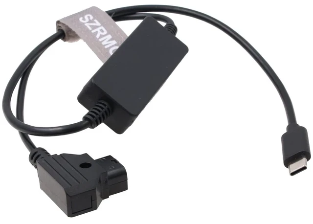 Alt view image 4 of 5 - SZRMCC Mobile Phone Pad Tablet Mac-Book Device USB C Type-C to D-tap PD Quick Charging Power Cable for V Mount Gold-Mount Battery PowerTap (Straight USB C)