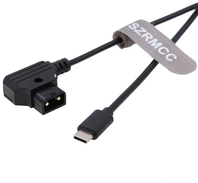 Alt view image 5 of 5 - SZRMCC Mobile Phone Pad Tablet Mac-Book Device USB C Type-C to D-tap PD Quick Charging Power Cable for V Mount Gold-Mount Battery PowerTap (Straight USB C)