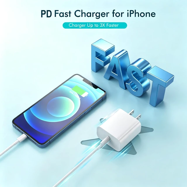 Alt view image 2 of 7 - iPhone Fast Charger,10FT Extra Long Fast Charging USB C to Lightning Cable Cord with USBC iPhone Charger Block Quick PD Travel Plug for iPhone 14/Pro/Pro Max/Plus/13/12/11/Mini/Pro/XS/XR/SE2022/8/iPad