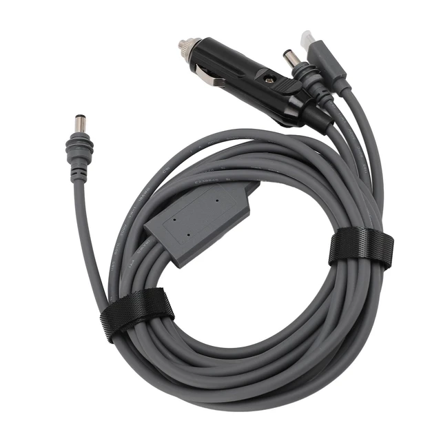 Alt view image 7 of 7 - Zunate 3-in-1 Mini Cable for Mini Power, High Speed USB C/DC to DC/Car Charger Adapter Cord Replacement Cable, Accessories (10m)