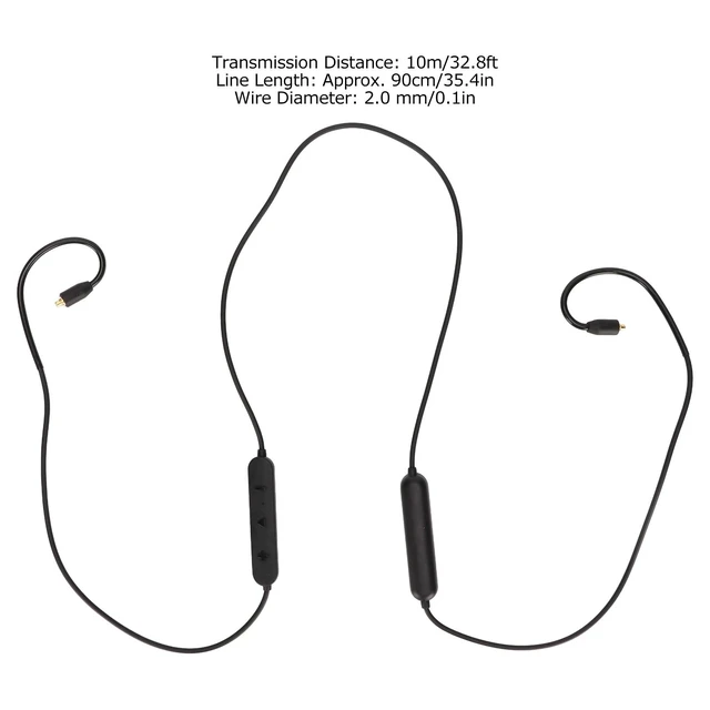 Alt view image 6 of 7 - MMCX Bluetooth Headphone Cable Adapter for Se215 Se315 Se425 Se535 Se846