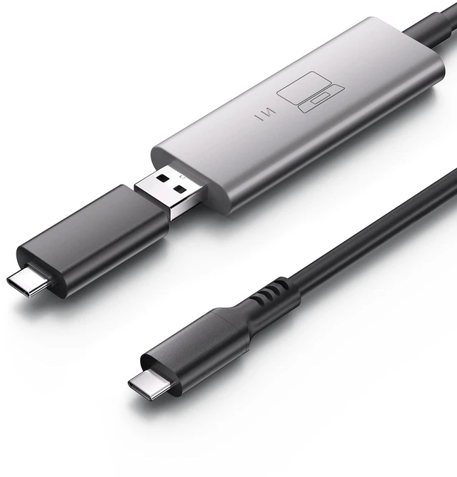 Main image of Anyking H5 Video Conversion Cable for Triple Laptop Screen Extenders, 2-in-1 USB A/C Solution for Laptops Lacking Display Type-C Ports, Overcomes M1 M2 M3 MacBook Limits