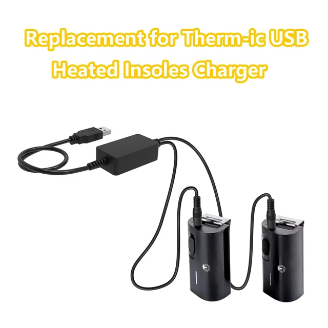 Alt view image 3 of 7 - YXQZH USB Charging Cable Compatible with Therm-IC Power Charger | Powergloves Boot C-Pack Batteries, Heated Insoles & Liners Power Cord