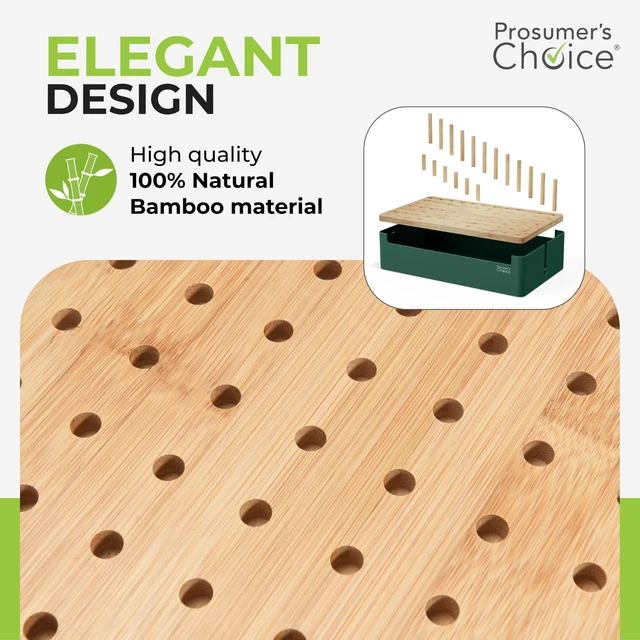 Alt view image 4 of 7 - Prosumer's Choice Bamboo Charging Station - Multi Charger Station Organizer - Desk Docking Station for Phones, Tablets, Laptop - Wooden Charging Station with Removable Dividers - Cables Not Included