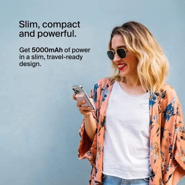 Alt view image 4 of 7 - Belkin 5000mAh 7.5W MagSafe Power Bank with Kickstand | Wireless Charging Battery Pack, iPhone 17, Air, Pro, Pro Max, iPhone 16, AirPods, Apple Watch, Pixel 10, Magnetic