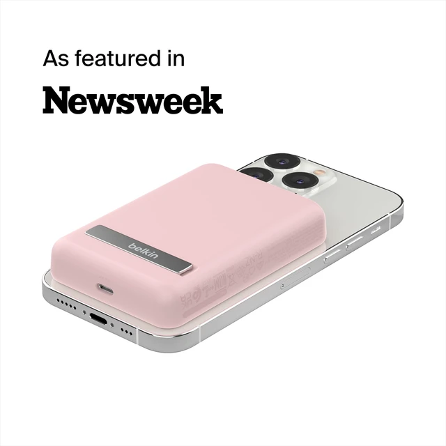 Alt view image 2 of 7 - Belkin 5000mAh 7.5W MagSafe Power Bank with Kickstand | Wireless Charging Battery Pack, iPhone 17, Air, Pro, Pro Max, iPhone 16, AirPods, Apple Watch, Pixel 10, Magnetic