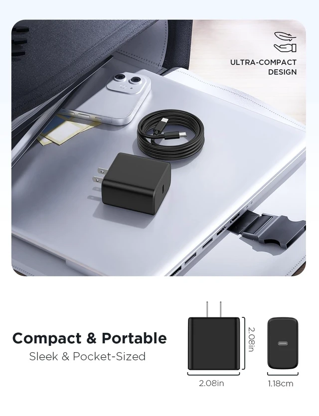 Alt view image 6 of 7 - Essri 3Pack 60W Super Fast Charger for Samsung Galaxy S26 Ultra | Type C Charger Fast Charging with 6+6+10Ft Long USB C Cord for Samsung Galaxy S26 Ultra/S26+/S26/S25/S24/S23/S22,Black