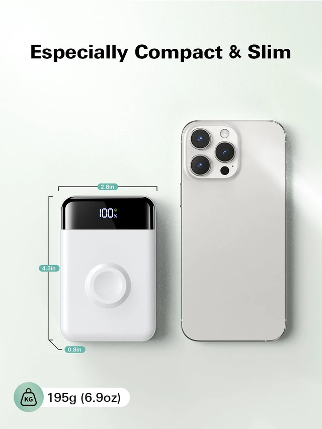 Alt view image 7 of 7 - for Magsafe Portable Charger, 10000mAh Power Bank Magnetic Battery Pack | 22.5W Fast Charging, for iPhone 17/16/15/14/13/12, Travel Essentials, Wireless charger for Apple Watch Ultra/11/10/9/8/7/6/SE