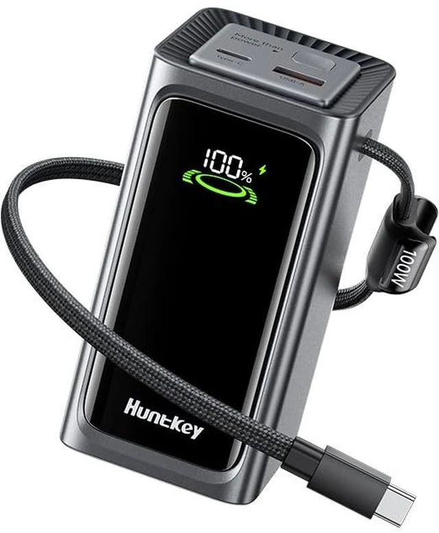 Main image of Huntkey Power Bank 20000mAh, Portable Battery Charger 100W, Battery Pack for iPhone, Powerbank Fast Charging Compatible with iPhone 18-12 Series/MacBook/iPad/Steam Deck/Galaxy S26/S25/S24