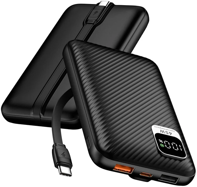 Main image of 45W Super Fast Charging 2.0 Portable Charger 10000mAh Power Bank with Cable 10000mAh Slim USB C Battery Pack, for Samsung Galaxy S26 Ultra/S26/S26+/S25 Ultra/S25/S24 Ultra/S23 Ultra/S22 Ultra/Note 20